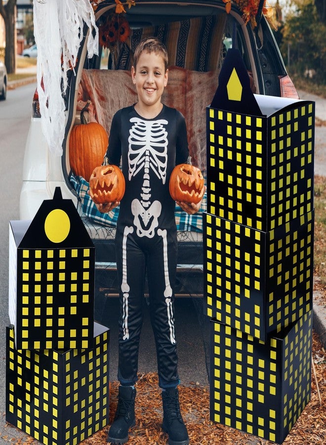 Weekgrat 6 Pcs Large Hero Party Favor Boxes 11 Inch Skyscraper City Gift Hero Theme Candy Treat Boxes City Skyline Buildings Heroes Centerpiece for Boys Girls Birthday Party Decoration(Bright Color) - Image 5